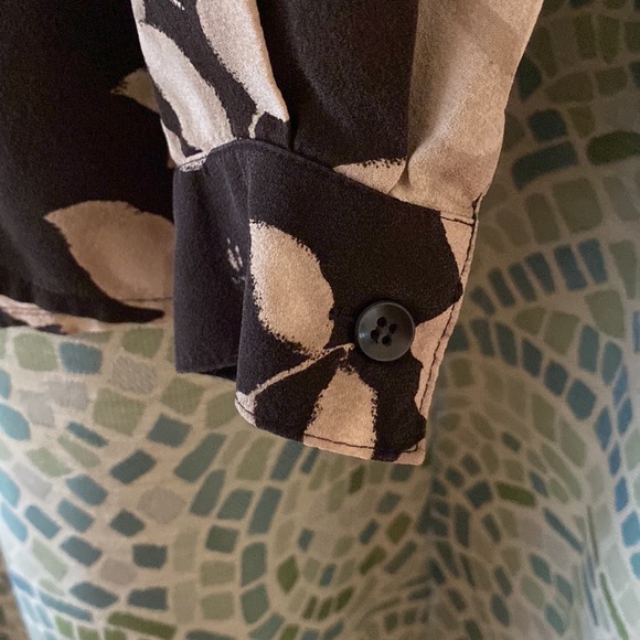 Jones New York Silk Rose Blouse 16 - Picture 4 of 6